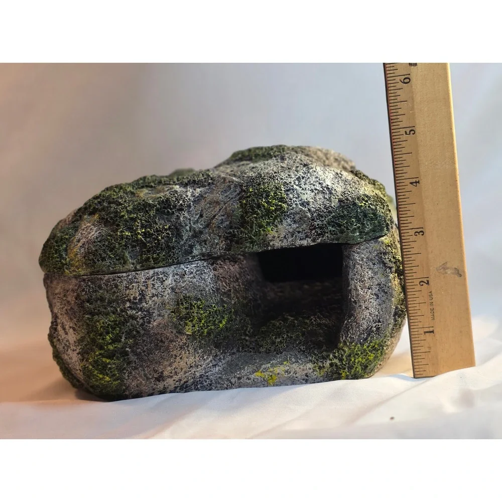 Zilla Rock Lair Medium Reptile Hide Mossy Stone Cave 11351 Humid Hideout